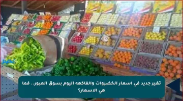 تغير جديد في أسعار الخضروات والفاكهة اليوم بسوق العبور.. فما هي الأسعار؟